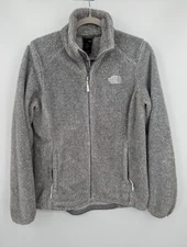 The North Face Osito Fleece Jacket Womens Medium gray Full Zip Pocket High Neck
