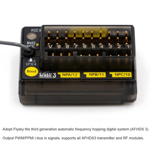 FLYSKY FGr12B 2.4GHz 12CH Receiver PWM PPM Ibus For AFHDS3 Transmitters Y6P0 - Picture 3 of 13