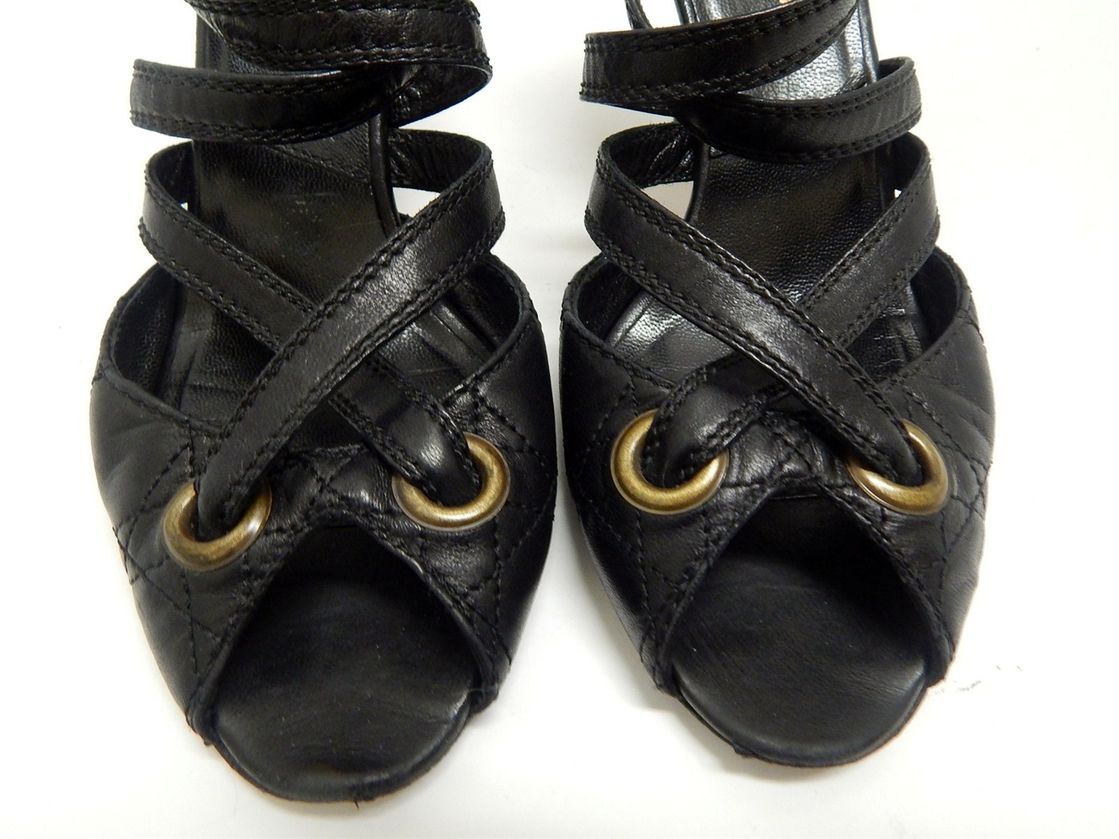 Christian Dior 36.5 6 M Black Quilted Leather D D D Heels 91deb3 Christian Dior 36.5 6 M Black Quilted Leather D D D Heels 91deb3