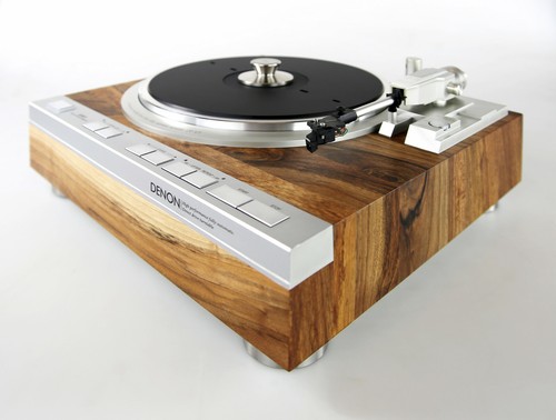 Restaurierter Denon DP-47F Plattenspieler Vollautomat Nussbaum geölt massiv Holz - Picture 4 of 14