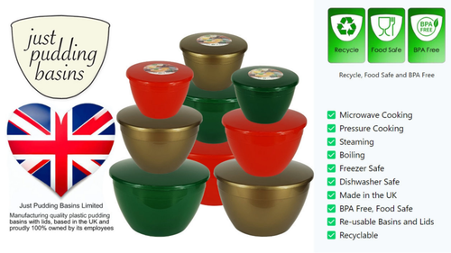 Ciotola per bacino in plastica Just Pudding con coperchi dimensioni 1⁄4 1⁄2 1 pinta - Video 1 di 1