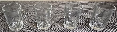 Set of 4 Clear Beer Mug Glass Shot Glasses 2.75" Tall - Picture 5 of 6