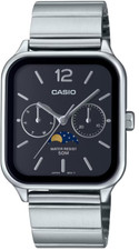 Casio Analog MTP-M305D-1AV Moonphase Quartz Men's Watch Stainless Steel