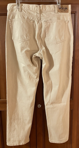 Gap Jeans Easy Fit Khaki Color Pants Casual 100% Cotton Denim Men's 35X32 USA EC - Picture 4 of 17