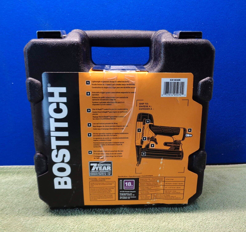 Bostitch Pneumatic 18 Gauge Finish Stapler- SX1838K- 1/2" - 11/2" - Picture 2 of 4