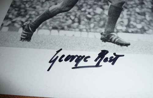 GEORGE BEST MANCESTER UNITED AUTHENTIC LEGEND SERIES SIGBED PRINT - Picture 2 of 3