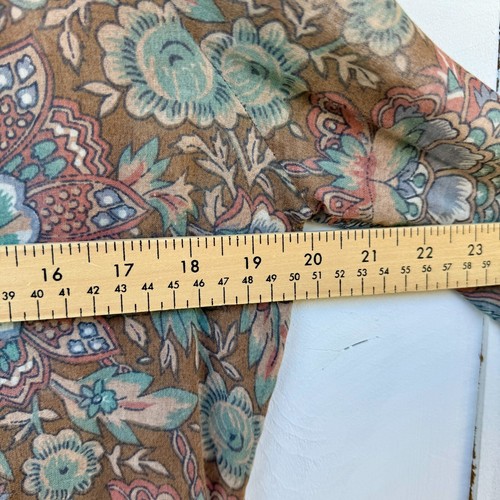 Vtg Women's Collar Button Up Western Brady Bunch Style Brown Teal Size L - READ - Picture 6 of 12