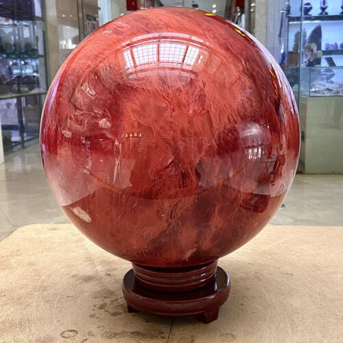 42.99LB Natural Red melting stone crystal Ball Quartz Crystal Sphere Reiki - Picture 13 of 13