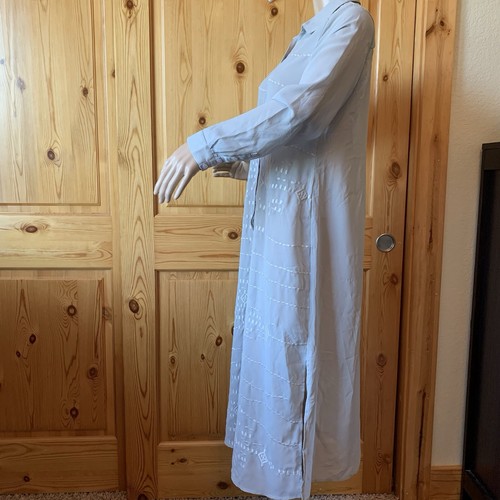 Maxikleid weiche Umgebung Ibiza Georgette bestickt Größe PS Mountain Mist - Bild 9 von 13