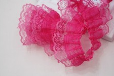 1 1/2 inch wide ruffled lace price for 1 yard/select color