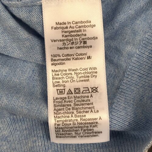 J.Crew Factory Women's Blue 100% Cotton Classic Cardigan SMALL E5957 - Picture 4 of 4