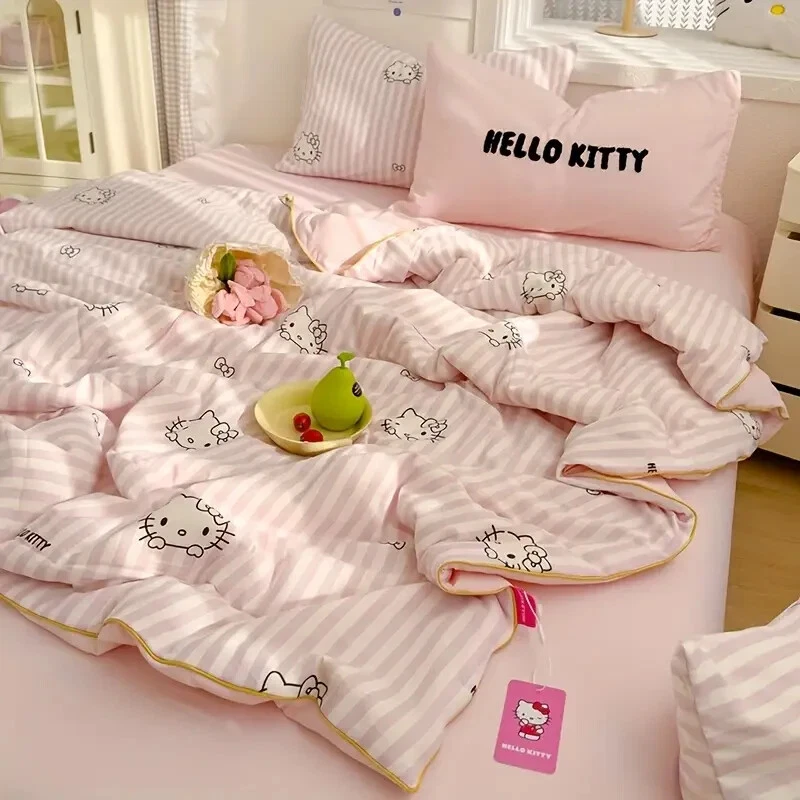 Edredom de verão Sanrio Hello Kitty queen leve autêntico colcha de cama Japão - Imagem 2 de 4