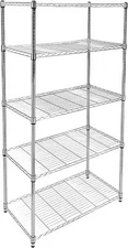 Simple Deluxe Heavy Duty 5-Tier Height Adjustable Metal 36x14x61 