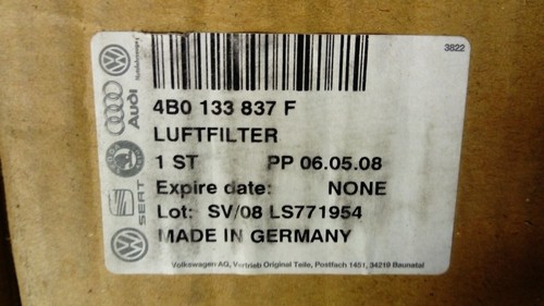 New original A4 A6 2.5 TDI V6 AIR FILTER BOX 4B0133837F - Picture 5 of 5