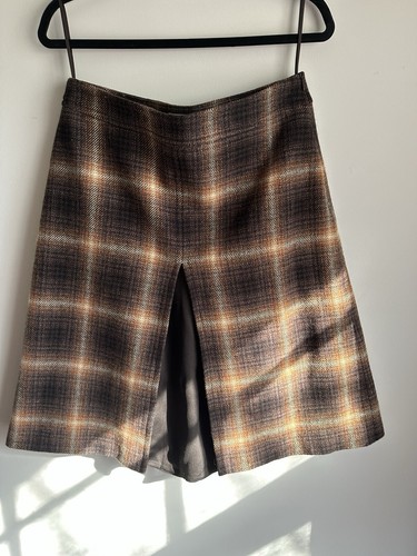 Burberry London Women's Plaid Wool Skirt Size 8 - Picture 1 of 7