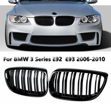 For BMW E92 E93 2007-2010 Gloss Black Front Kidney Grille Style 328i 335i Coupe