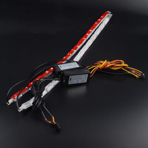 12/14/16LED Switchback Car Flexible Strip Light DRL Sequential Turn Signal Lamp - Foto 9 di 14