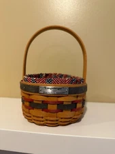 Longaberger 1997 Inaugural Basket, Liner, Protector + card