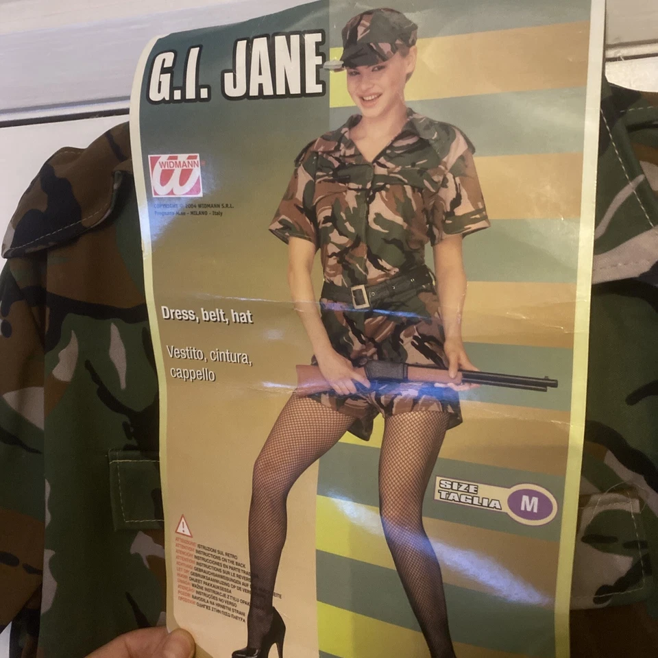 Vintage G.I. Jane костюм карнавальный костюм 2004 M редкая новый армия девочка сексуальный наряд - Изображение 3 из 4