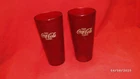 2 Vintage Coca Cola Red Restaurant Tumblers/Cups Model 5224 - Carlisle 24oz USA