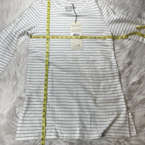 NWT Defects Neon Buddha Tunic Top Cotton Striped Bell Sleeves Pockets Size XS - Picture 7 of 11