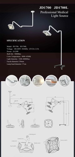 JD1700 12W Ceiling Mounted LED Shadowless Lamp Surgical Exam Operation Lamp USA - Picture 8 of 9
