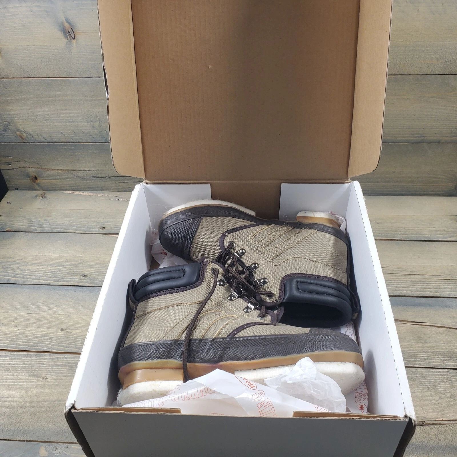 Pro Line Men's 52503 Hunting Fishing Wading Boots Khaki, Size 7