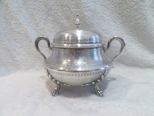 Gorgeous 19th c french sterling guilloche silver sugar bowl Tetard Louis XVI st - Picture 5 of 12