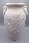 Vintage Decorative Ceramic Gray Vase with Handles Pottery Hand Made in China