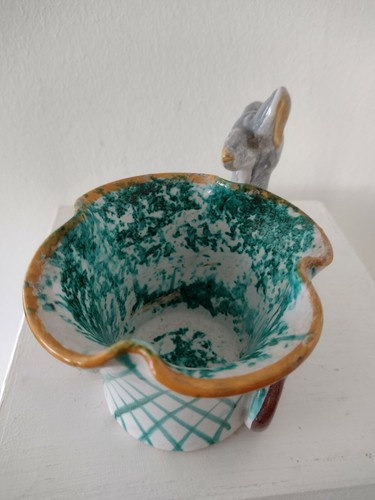 Maiolica italiana Mid Century 🫒 ASINO CON KART 🫒 per snack gem. Bitossi - Foto 3 di 6