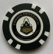 New Team Golf Purdue Boilermakers Magnetic Poker Chip w removable Ball Marker