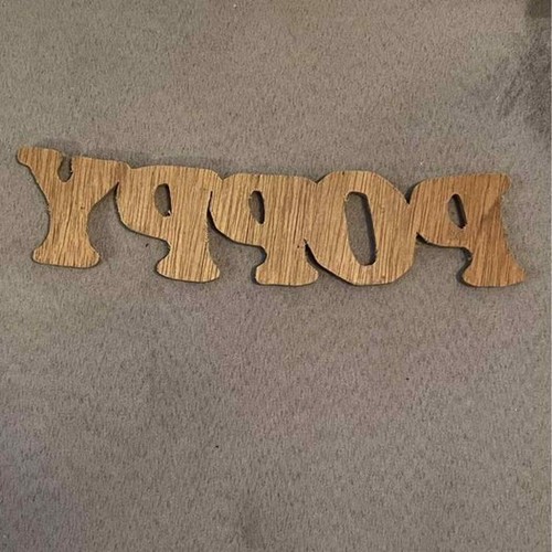 Wooden Handmade Name Carving “Poppy” 9” - Picture 2 of 3