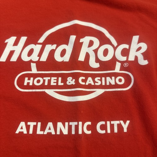 Hard Rock Hotel -Atlantic City A.C T-Shirt - Size L Very Rare Red - Picture 3 of 6