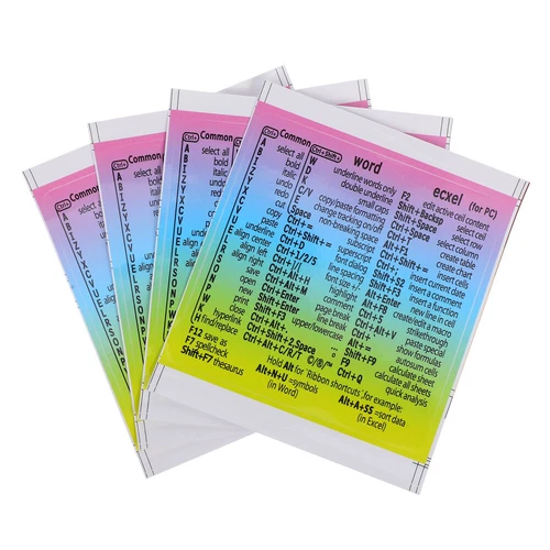 4 Sheets Key Stickers Keyboard Replacement Decal Laptop
