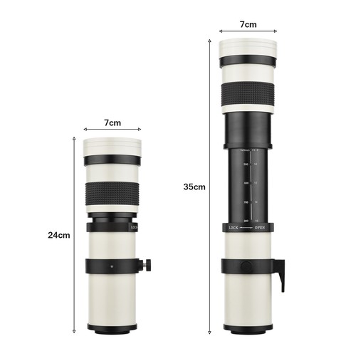 Camera MF Super Telephoto Zoom Lens F/8.3-16 420-800mm T Mount for Canon Sony UK - Picture 3 of 9