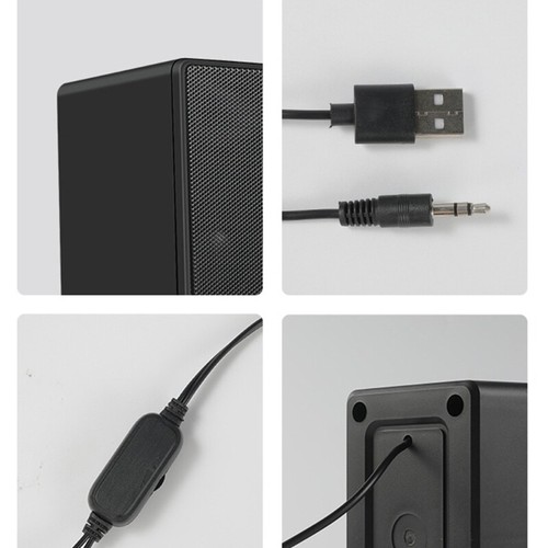 PC Computer Speaker Desktop Speaker USB Powered Sound Box for Desktop Laptops - Afbeelding 3 van 8