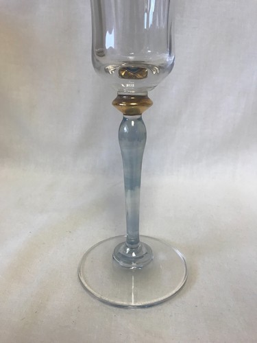 Mikasa ROYAL JAMESTOWN 9" CHAMPAGNE FLUTE(BLUE AND GOLD STEM) VTG REPLACEMENT - Picture 2 of 4