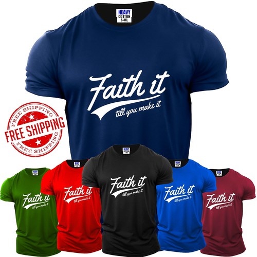 Lustiges Herren-T-Shirt Glaube Jesus religiös Christentum Kreuz Bibel USA Geschenk Shirt - Bild 1 von 11