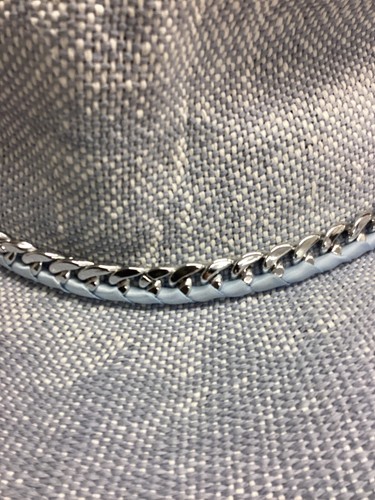Sombrero de papel de paja azul Madden NYC ala ancha para mujer - Imagen 3 de 7