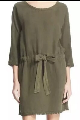 Current/Elliott The Cinched Linen Blend Dress S 001