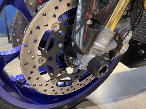 CNC Front Rear Axle Sliders Crash Guard For YAMAHA YZF R6 YZF R1/M/S FZ-10 MT-10 - Picture 23 of 24