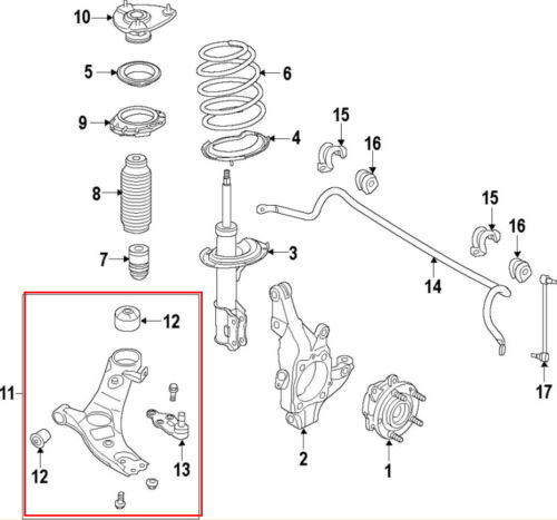 OEM Lower Control Arm 54501-4H400 Fr/Right for Hyundai i800 H1 iMax 2007~2017 - Picture 5 of 6