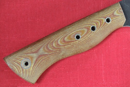2011 Fiddleback Forge Long Machete .095" 1075 Blade Steel, Tan Canvas Micarta - Picture 8 of 11
