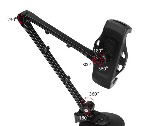 Montaje universal para tableta SIIG movimiento completo fácil de ajustar - negro (CE-MT1Y12-S1) - Imagen 8 de 11
