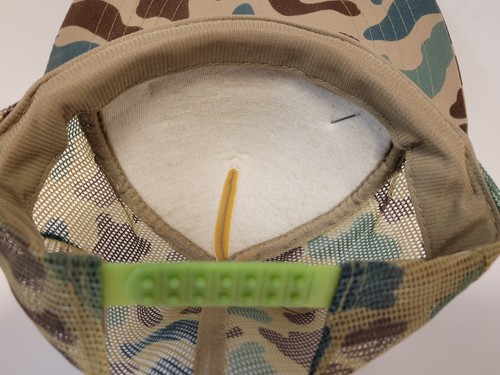 Vintage Operation Desert Storm Cap Hat Camo Mesh Snapback w/Two Pins - Picture 10 of 11