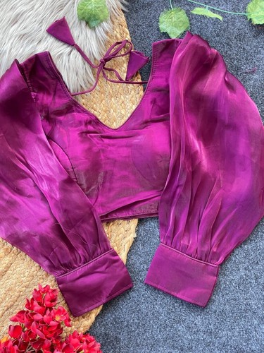 Saree Blouse Readymade Designer Sari Choli Indian Party Wear Bollywood Dress - Picture 8 of 64