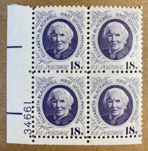 4 BLOCKS of US STAMPS Robert Frost, Zip Codes, Rural America, Eliz. Blackwell - Imagen 5 de 5