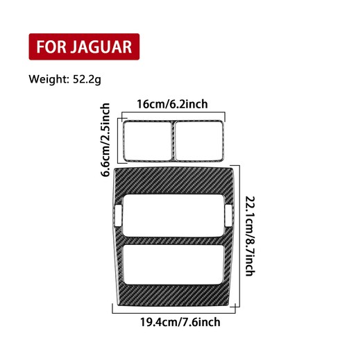 Real Carbon Fiber Rear Air Outlet Trim For Jaguar XF 2008-2011 - Imagen 10 de 10
