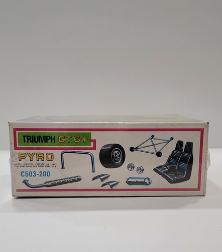 Vintage 1969 Triumph GT6+ Coupe PYRO Plastics Model Car Kit C503-200 NOS Sealed - Picture 2 of 5