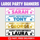 PERSONALISED BIRTHDAY/PARTY BANNER - ANY AGE! 16th18th 21st 30th 40th 50th